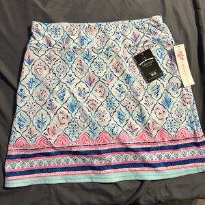 Aryeh Blue and Pink Mini Skirt Resort Wear